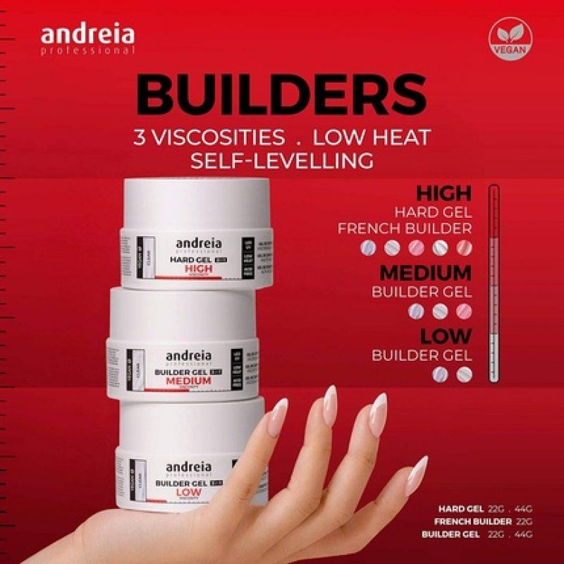 Andreia 3-in-1 Clear Construction Gel 22g Low Viscosity Vegan