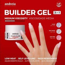 Andreia 3-in-1 Soft White Construction Gel 44g Vegan Medium Viscosity