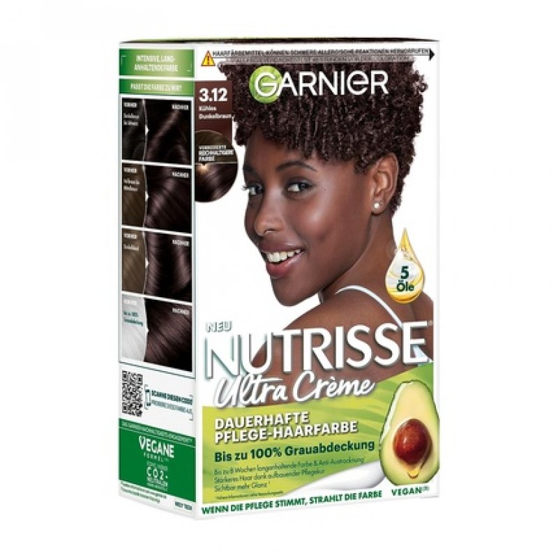 Garnier Nutrisse Cream 3.12 - Cool Brown Permanent Hair Color 216g