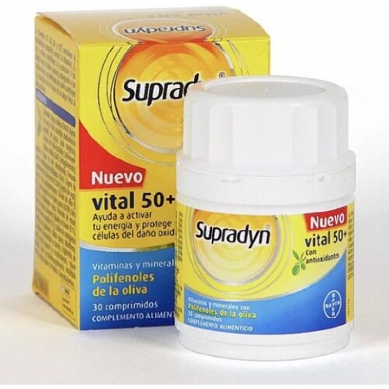 New Bayer Supradyn Vital 50 with Olive Polyphenols 30 Tablets