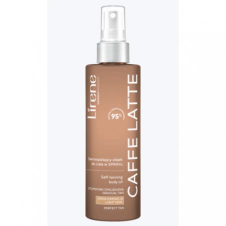 Lirene Caffe Latte 95% Natural Self Tanning Body Oil Spray Vegan 190ml