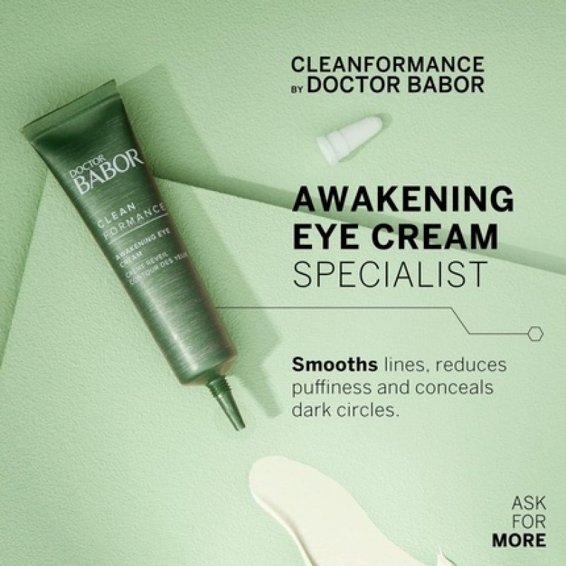 DOCTOR BABOR CLEANFORMANCE Awakening Eye Cream with Pre/Probiotics and Hyaluronic Acid 15ml
