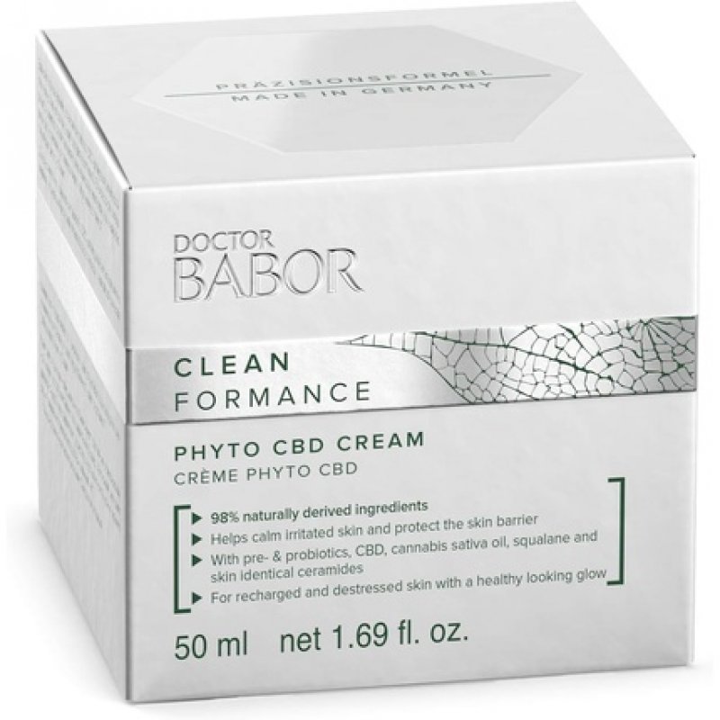 DOCTOR BABOR CLEANFORMANCE CBD Face Cream for Stressed and Damaged Skin with Cannabidiol Vegan Formula Phyto CBD Cream