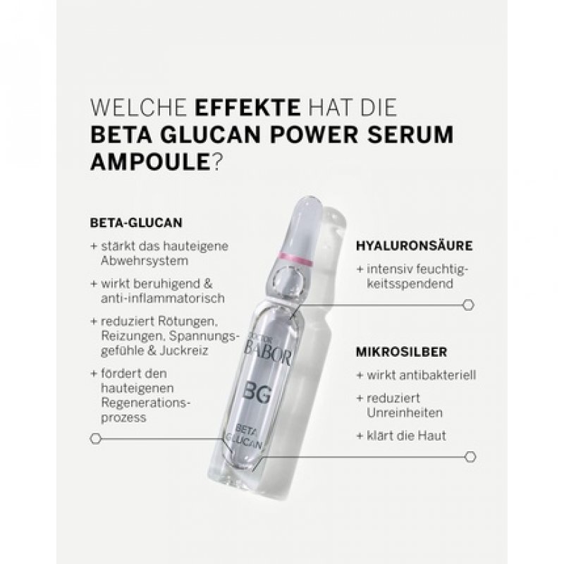 DOCTOR BABOR Power Serum Beta-Glucan Face Ampoules with Hyaluronic Acid 7 x 2ml