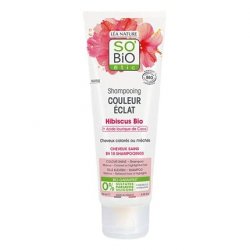So'Bio Étic Shampoo for Colored or Highlighted Hair with Organic Hibiscus & Coconut Lauric Acid 250ml