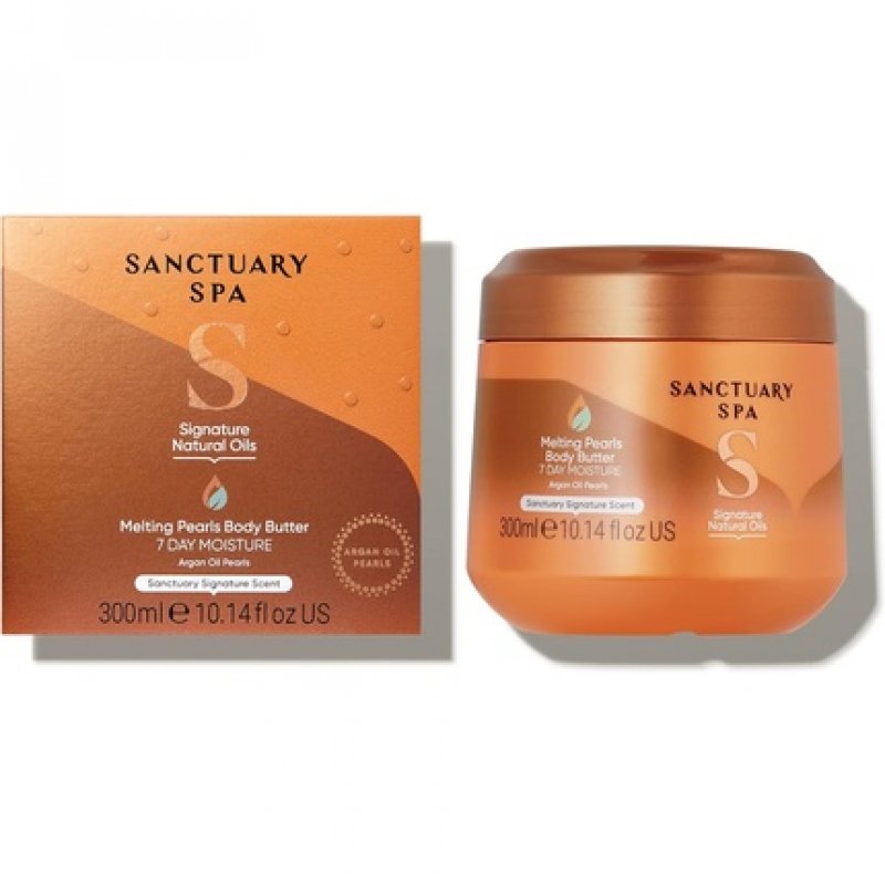 Sanctuary Spa Melting Pearl Body Butter with Shea Butter and Argan Oil 300g