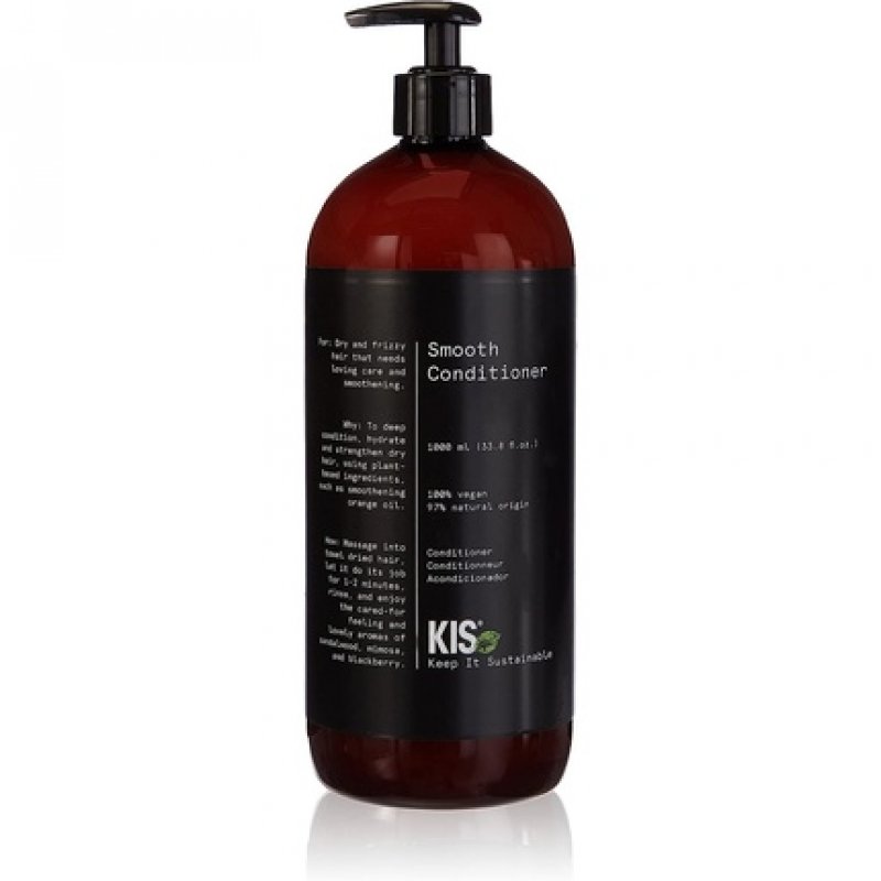 KIS Green Smooth Conditioner 1000ml for Dry and Frizzy Hair with Soothing Orange Oil - 100% Vegan and Sulphate Free