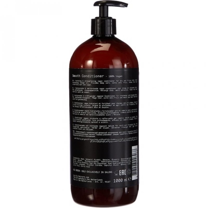 KIS Green Smooth Conditioner 1000ml for Dry and Frizzy Hair with Soothing Orange Oil - 100% Vegan and Sulphate Free