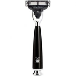 MÜHLE RYTMO Series Wet Razor Compatible with Gillette Mach3 Black Resin