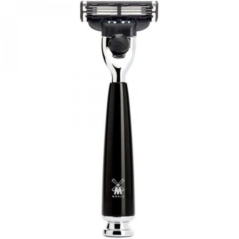 MÜHLE RYTMO Series Wet Razor Compatible with Gillette Mach3 Black Resin