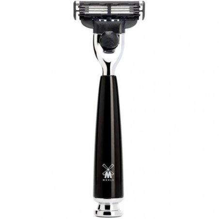 MÜHLE RYTMO Series Wet Razor Compatible with Gillette Mach3 Black Resin