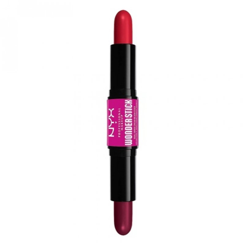 NYX Professional Makeup Wonder Stick Blush with Hydrating Hyaluronic Acid Dual-Ended Cream Stick Bright Amber and