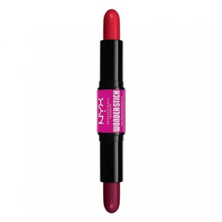 NYX Professional Makeup Wonder Stick Blush with Hydrating Hyaluronic Acid Dual-Ended Cream Stick Bright Amber and