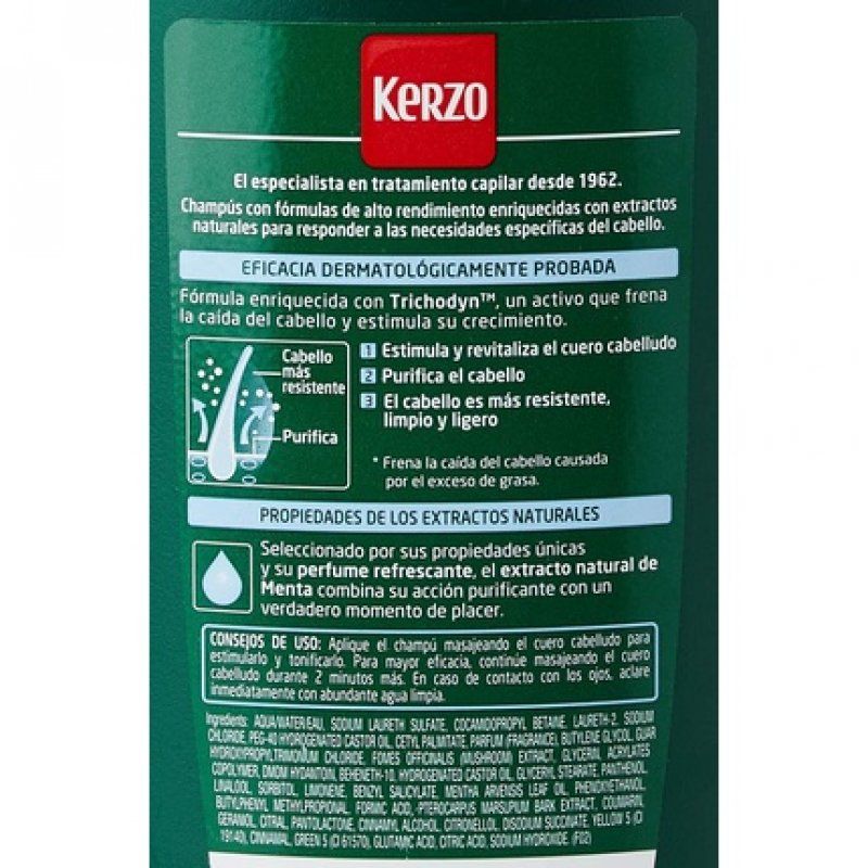 Kerzo - Anti Hair Loss Shampoo - Refreshing - For Oily Hair In The Situation