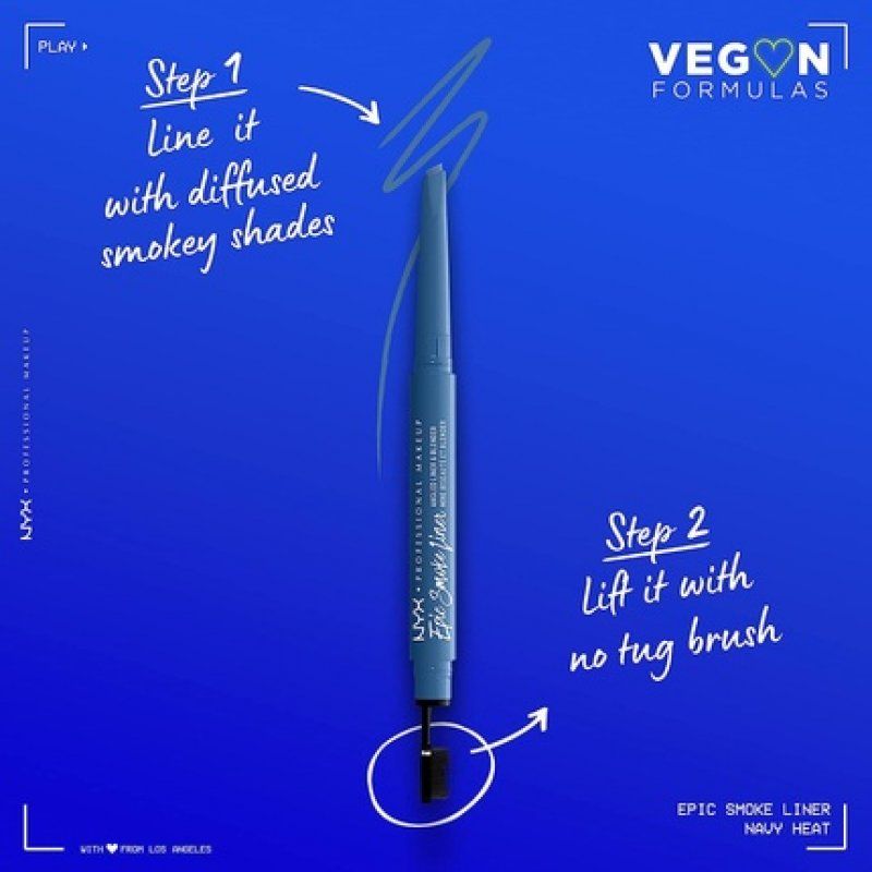 NYX Professional Makeup Epic Smoke Liner for Smokey Eyes Vegan Formula Navy Heat 09