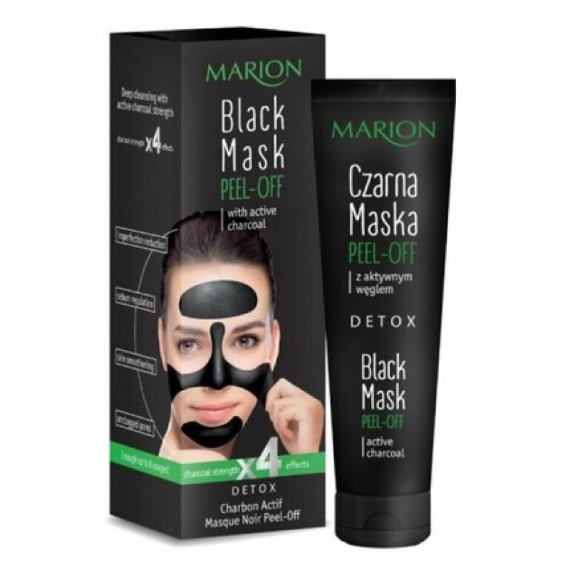 MARION Detox Black Peel-Off Face Mask 25g Activated Charcoal - Gentle Cleansing for Skin