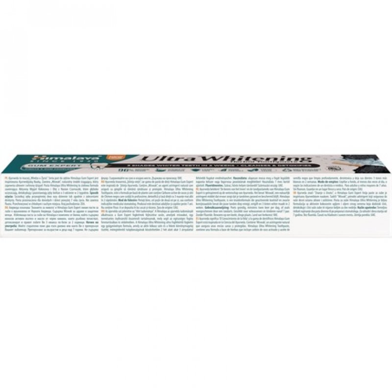Himalaya Ultra Whitening Toothpaste Herbal Formulation with Activated Coconut Charcoal and Black Seed Oil 75ml