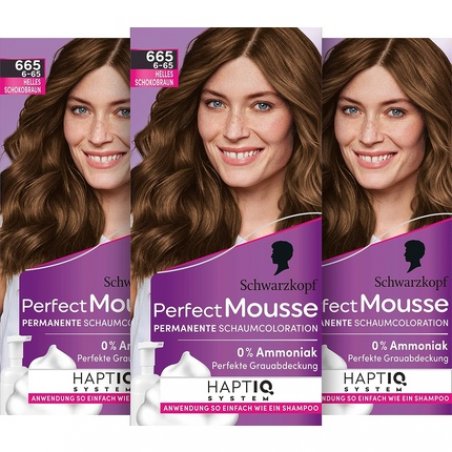 Perfect Mousse Foam Colour 6-65/665 Level 3 Light Chocolate Brown 92.5ml
