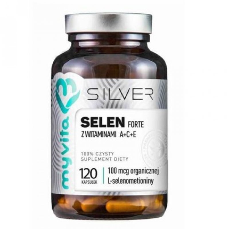 MyVita Silver Pure Selenium Forte with Vitamins A, C, and E 120 Capsules