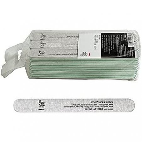 Peggy Sage Lime Zebra Double-Sided Nail File 30 Pack