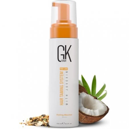 GK HAIR Global Keratin Volumizing Hair Styling Mousse 8.5 Fl Oz 250ml - Enhances Curls and Adds Volume with Medium Hold