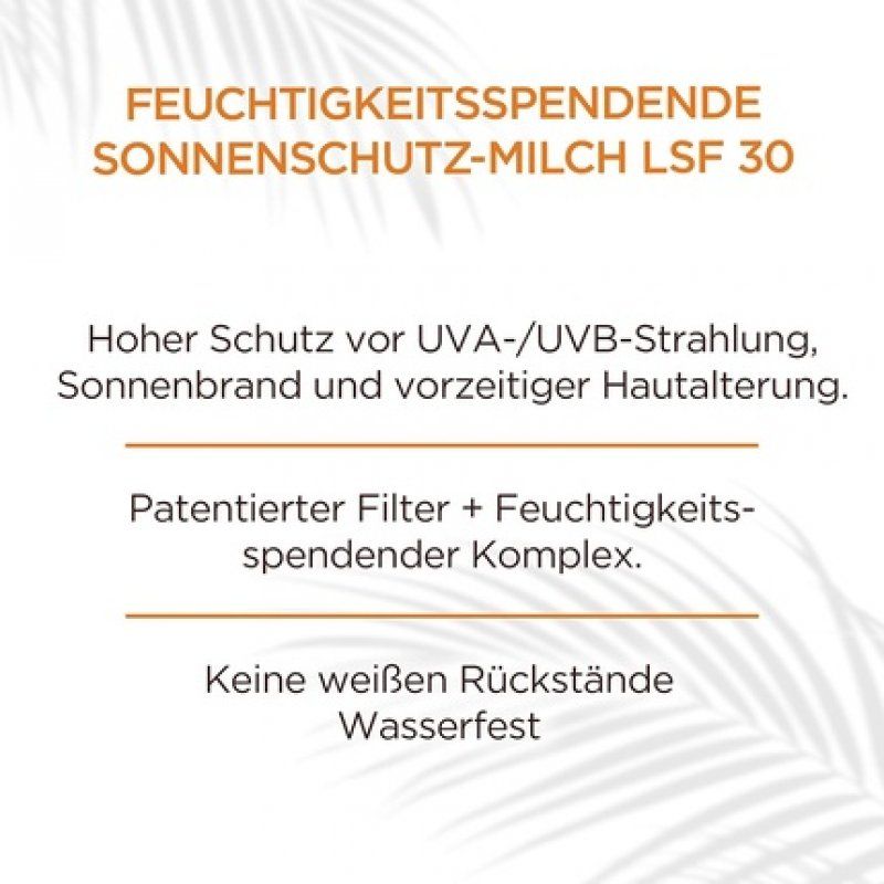 Garnier Ambre Solaire Sun Protection Milk SPF 30 Moisturising Sun Cream with Shea Butter 200ml