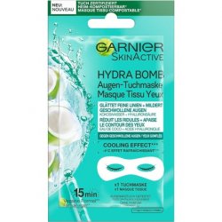 Garnier Eye Cloth Mask Moisturizing Against Swollen Eyes Smoothing Fine Lines Vegan Formula with Coconut Water and