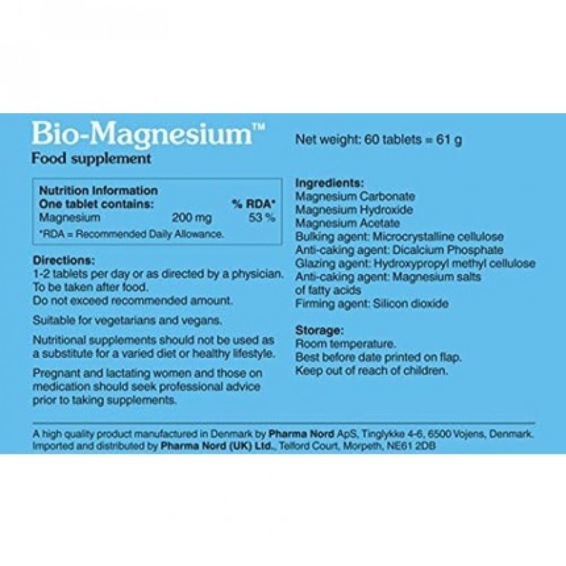 Pharma Nord Bio-Magnesium 200mg 60 Tablets