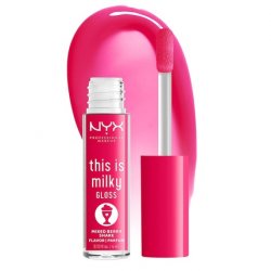 NYX Professional Makeup This Is Milky Gloss 12 Hour Hydration Vegan Mixed Berry Shake Lip Gloss Raspberry Scented