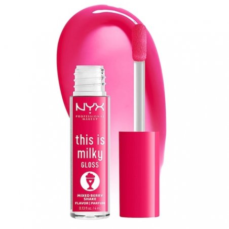 NYX Professional Makeup This Is Milky Gloss 12 Hour Hydration Vegan Mixed Berry Shake Lip Gloss Raspberry Scented