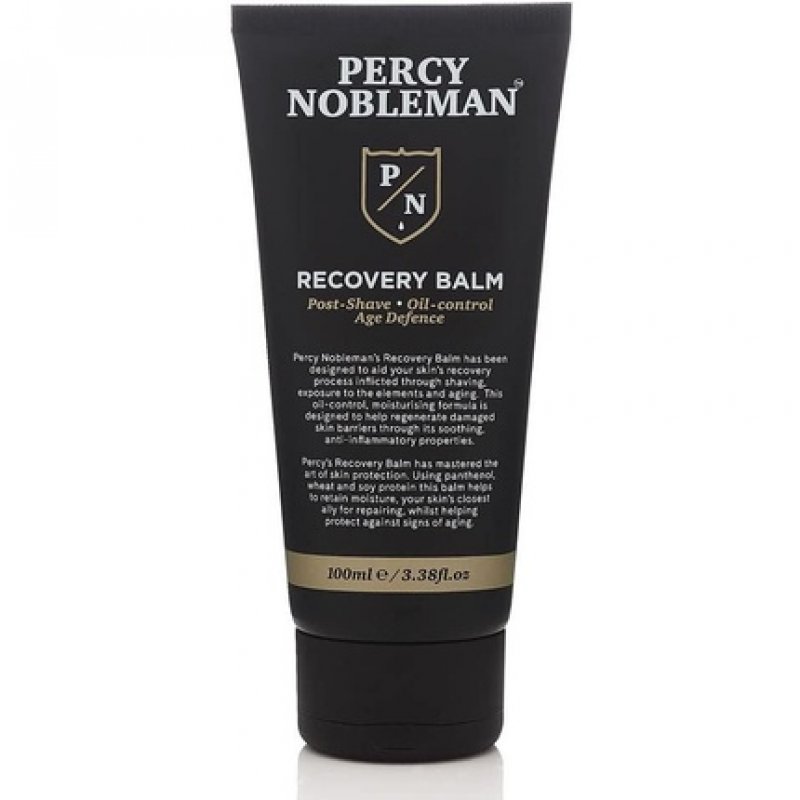 Percy Nobleman Recovery Balm Aftershave Balm Post Shave Oil Control Moisturizer for Men 100ml Black