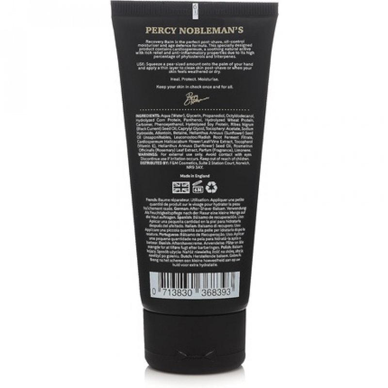 Percy Nobleman Recovery Balm Aftershave Balm Post Shave Oil Control Moisturizer for Men 100ml Black