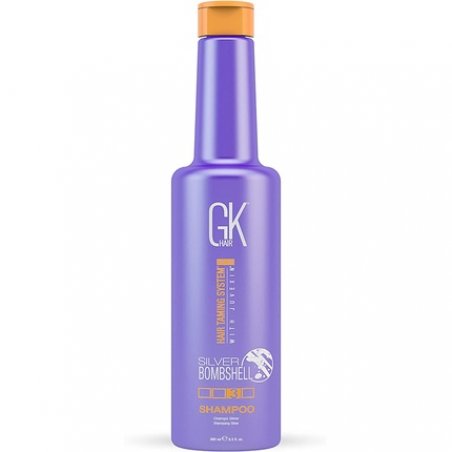 GK HAIR Global Keratin Silver Bombshell Purple Shampoo 280ml 9.5 Fl Oz - For Blonde Platinum Ash Silver and Gray Hair