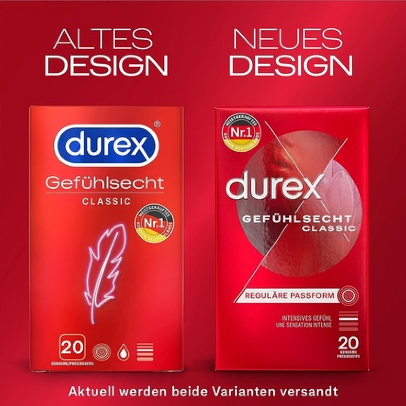 Durex Transparent Condoms One Size 20 Count
