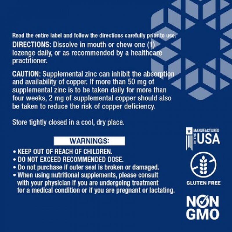 Life Extension Zinc Lozenges Citrus-Orange Flavor for Healthy Protein Synthesis & Immune Health 60 Vegetarian Lozenges