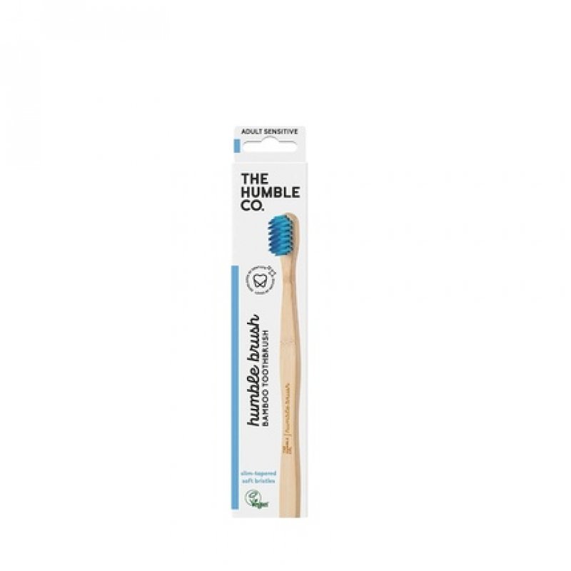 The Humble Co Bamboo Adult Toothbrush Sensitive Ultra Soft Blue