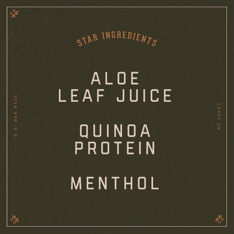 18.21 Man Made Carry On 4-in-1 Travel Foam Shampoo Conditioner Wash & Shave 3.4 fl. oz Spiced Vanilla