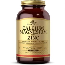 Solgar Calcium Magnesium Plus Zinc Tablets 250 Tablets - Supports Healthy Bones Teeth & Muscles and Nervous System -