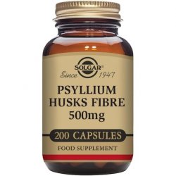 Solgar Psyllium Husks Fibre 500mg Vegetable Capsules High in Soluble Fibre Vegan