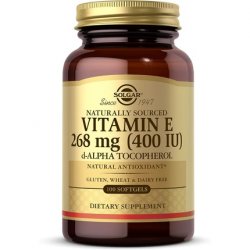 Solgar Natural Source Vitamin E 268mg Softgels - Pack of 100 - Protects Cells From Oxidative Stress - Immune System