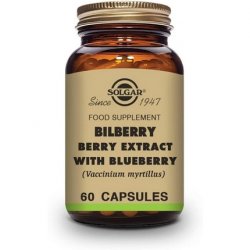 Solgar Standardized Full Potency Bilberry Berry Extract Vegetable Capsules 60 Count