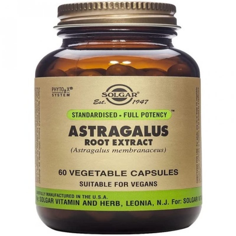Solgar Astragalus Root Extract Vegetable Capsules 60 Capsules - Fresh Botanicals - Immune Boosting and
