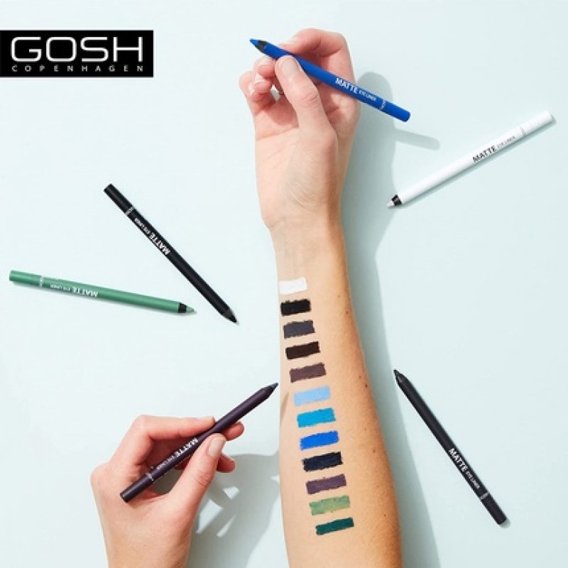 Gosh Matte Eyeliner In Mysterious Night Blue, Creamy Soft Texture For Easy
