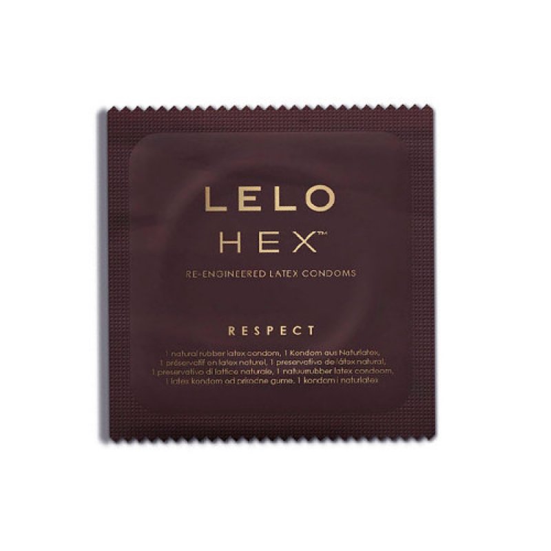 LELO HEX Respect XL Extra Large Condoms with Increased Strength Lubricated XL Condoms for Men 2.28-Inch/58mm Diameter -