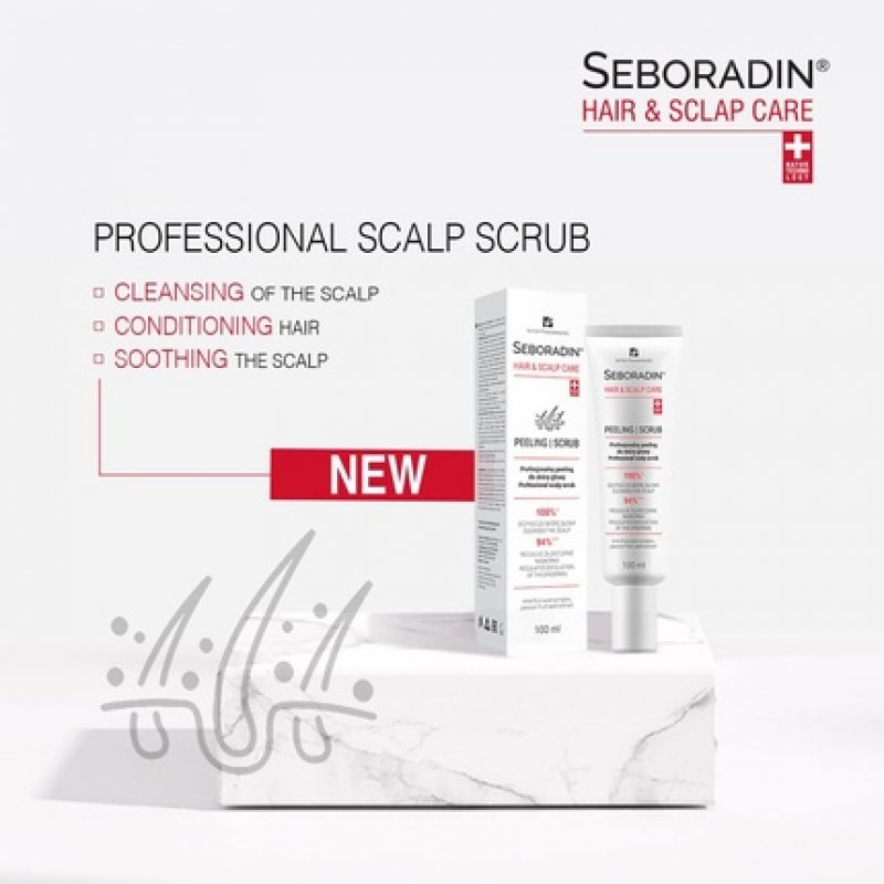 Seboradin Hair Scalp Scrub 100ml Scalp Exfoliator with AHA Formula Gentle Cleaning and Sebum Regulation Hair Treatment