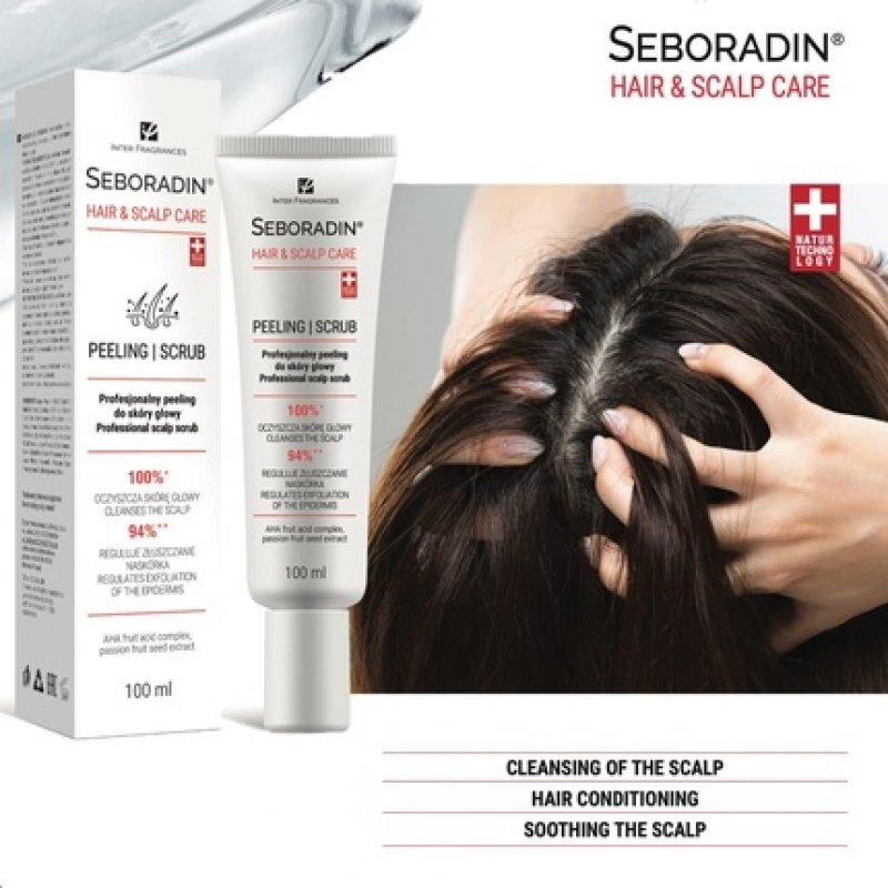 Seboradin Hair Scalp Scrub 100ml Scalp Exfoliator with AHA Formula Gentle Cleaning and Sebum Regulation Hair Treatment
