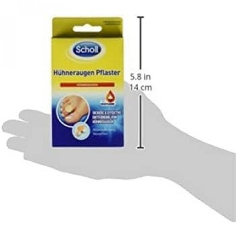 Scholl Corn Plaster for Corn Removal - Includes 4 Corn Plasters and 4 Pressure Protection Plasters - for Immediate Pain
