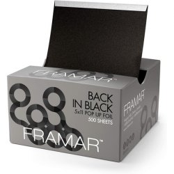 Framar Black Embossed Pop Up Hair Foil for Highlighting and Coloring 500 Pack