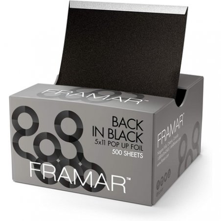 Framar Black Embossed Pop Up Hair Foil for Highlighting and Coloring 500 Pack