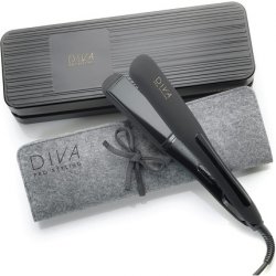 Diva Pro Styling Wide Digital Straightener and Styler with Macadamia Argan Oil Keratin Infused Ceramic Plates PRO218